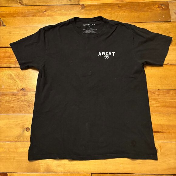 Mens Black Ariat T-Shirt XL - Picture 1 of 3